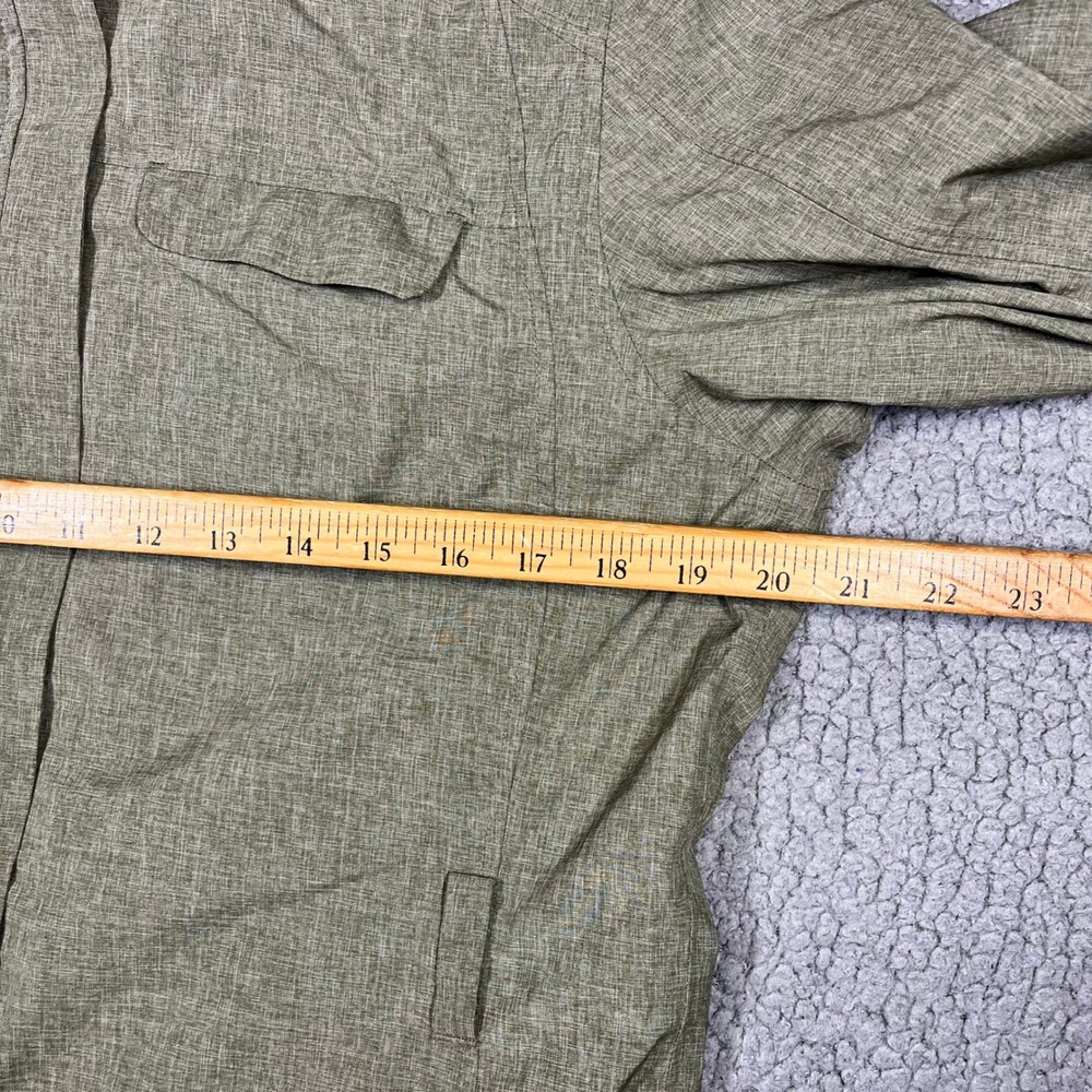 REI Womens Hooded Rain Parka Jacket Green Longline Trench Coat Size L RN37249 - Picture 9 of 12